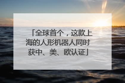 全球首个，这款上海的人形机器人同时获中、美、欧认证