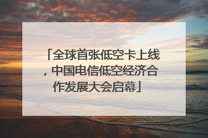 全球首张低空卡上线，中国电信低空经济合作发展大会启幕