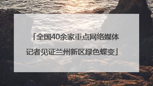 全国40余家重点网络媒体记者见证兰州新区绿色蝶变