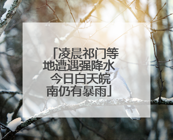 凌晨祁门等地遭遇强降水 今日白天皖南仍有暴雨