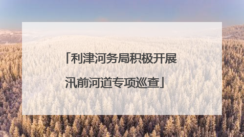 利津河务局积极开展汛前河道专项巡查
