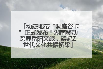 动感地带“洞庭谷卡”正式发布！湖南移动跨界岳阳文旅，架起Z世代文化共振桥梁