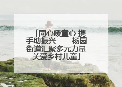 同心暖童心 携手助振兴——杨园街道汇聚多元力量关爱乡村儿童