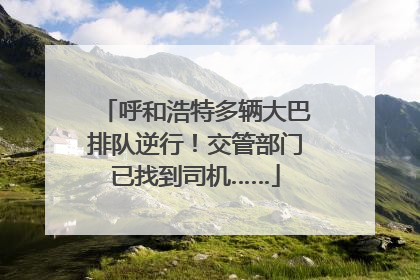 呼和浩特多辆大巴排队逆行！交管部门已找到司机……