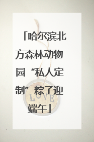 哈尔滨北方森林动物园“私人定制”粽子迎端午