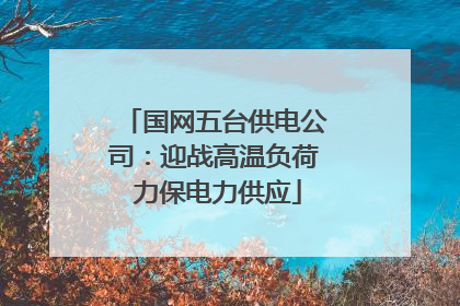 国网五台供电公司：迎战高温负荷 力保电力供应
