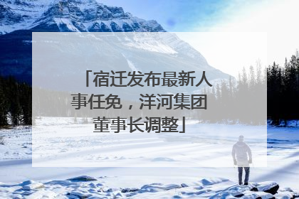 宿迁发布最新人事任免，洋河集团董事长调整