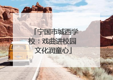 宁国市城西学校：戏曲进校园 文化润童心