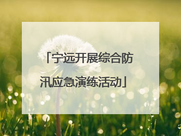 宁远开展综合防汛应急演练活动