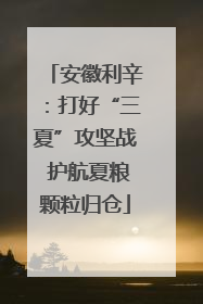安徽利辛：打好“三夏”攻坚战 护航夏粮颗粒归仓