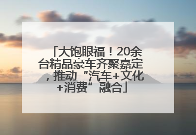 大饱眼福！20余台精品豪车齐聚嘉定，推动“汽车+文化+消费”融合