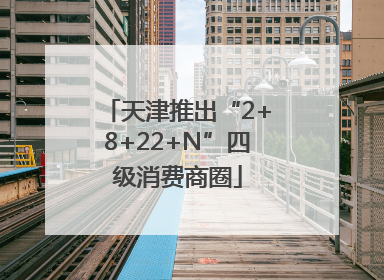 天津推出“2+8+22+N”四级消费商圈