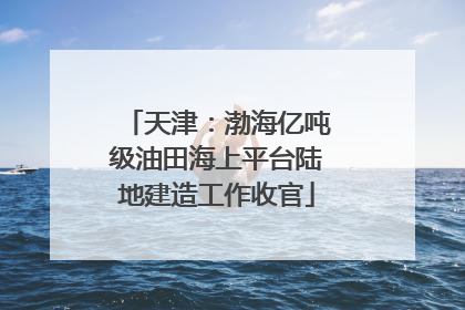 天津：渤海亿吨级油田海上平台陆地建造工作收官