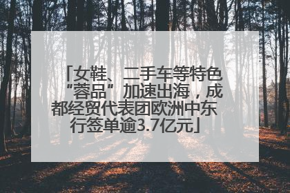 女鞋、二手车等特色“蓉品”加速出海，成都经贸代表团欧洲中东行签单逾3.7亿元