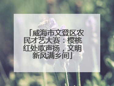 威海市文登区农民才艺大赛：樱桃红处歌声扬，文明新风满乡间