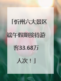 忻州六大景区端午假期接待游客33.68万人次！