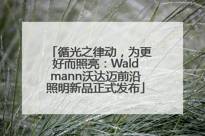 循光之律动，为更好而照亮：Waldmann沃达迈前沿照明新品正式发布