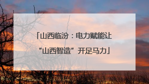 山西临汾：电力赋能让“山西智造”开足马力