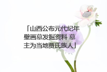 山西公布元代纪年壁画墓发掘资料 墓主为当地贾氏族人