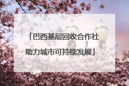 巴西基层回收合作社助力城市可持续发展