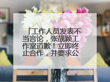 工作人员发表不当言论，张靓颖工作室道歉！立即终止合作，并要求公司严肃处理