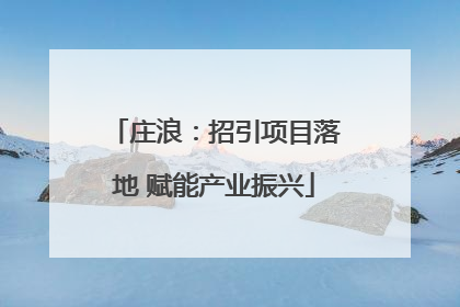 庄浪：招引项目落地 赋能产业振兴