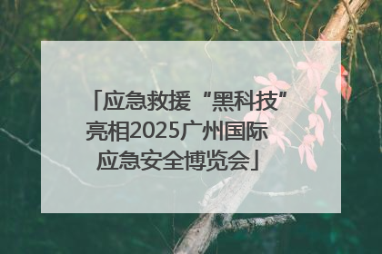 应急救援“黑科技”亮相2025广州国际应急安全博览会