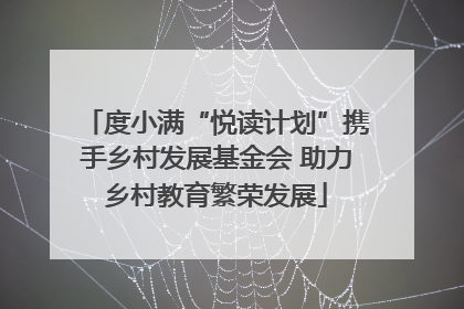 度小满“悦读计划”携手乡村发展基金会 助力乡村教育繁荣发展