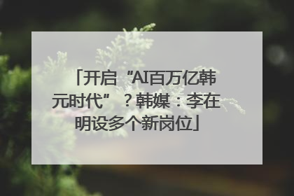 开启“AI百万亿韩元时代”？韩媒：李在明设多个新岗位