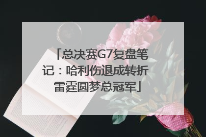 总决赛G7复盘笔记：哈利伤退成转折 雷霆圆梦总冠军