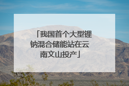 我国首个大型锂钠混合储能站在云南文山投产