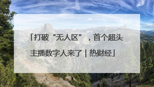 打破“无人区”，首个超头主播数字人来了｜热财经