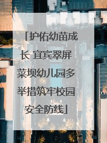 护佑幼苗成长 宜宾翠屏菜坝幼儿园多举措筑牢校园安全防线