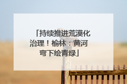 持续推进荒漠化治理！榆林：黄河弯下绘青绿