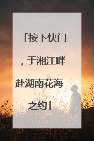 按下快门，于湘江畔赴湖南花海之约
