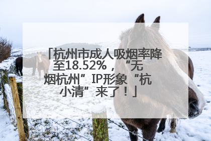 杭州市成人吸烟率降至18.52%，“无烟杭州”IP形象“杭小清”来了！
