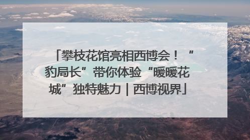 攀枝花馆亮相西博会！“豹局长”带你体验“暖暖花城”独特魅力｜西博视界