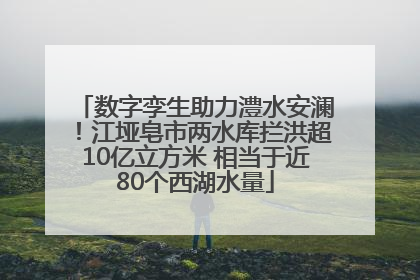 数字孪生助力澧水安澜！江垭皂市两水库拦洪超10亿立方米 相当于近80个西湖水量