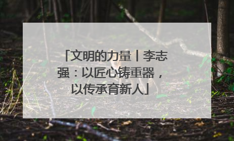 文明的力量丨李志强：以匠心铸重器，以传承育新人