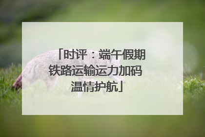 时评：端午假期铁路运输运力加码 温情护航