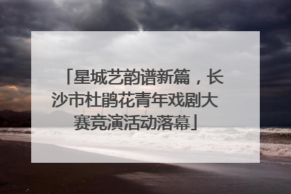 星城艺韵谱新篇，长沙市杜鹃花青年戏剧大赛竞演活动落幕