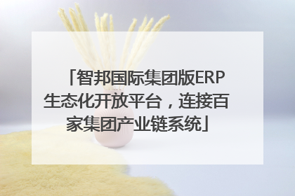智邦国际集团版ERP生态化开放平台，连接百家集团产业链系统