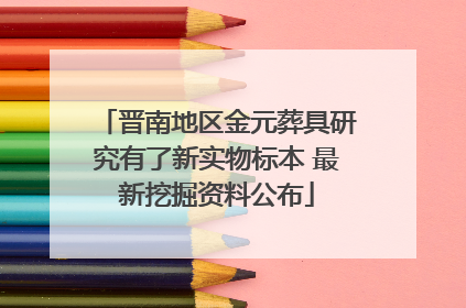晋南地区金元葬具研究有了新实物标本 最新挖掘资料公布