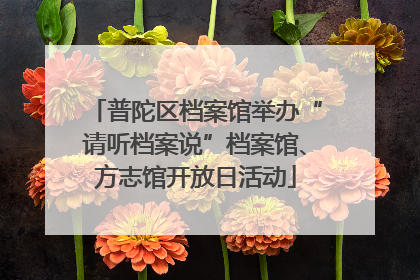 普陀区档案馆举办“请听档案说”档案馆、方志馆开放日活动