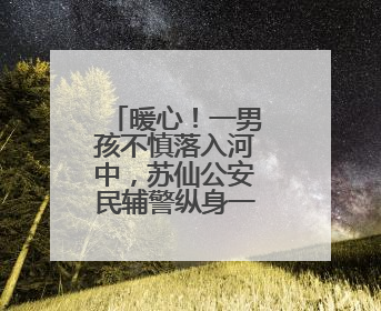暖心！一男孩不慎落入河中，苏仙公安民辅警纵身一跃硬核救人