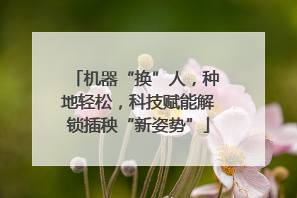 机器“换”人，种地轻松，科技赋能解锁插秧“新姿势”