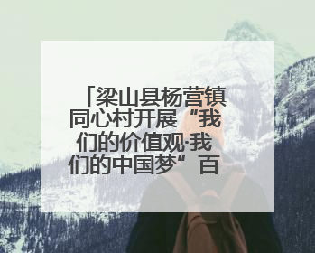 梁山县杨营镇同心村开展“我们的价值观·我们的中国梦”百姓宣讲活动
