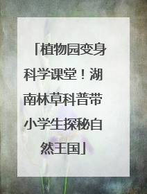 植物园变身科学课堂！湖南林草科普带小学生探秘自然王国