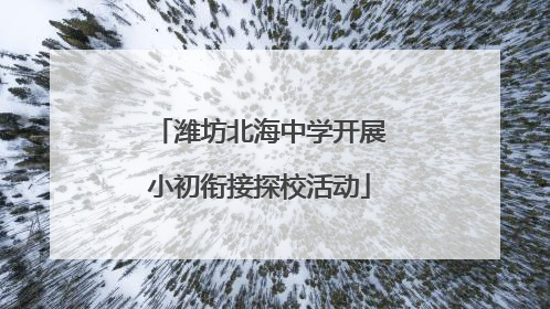 潍坊北海中学开展小初衔接探校活动