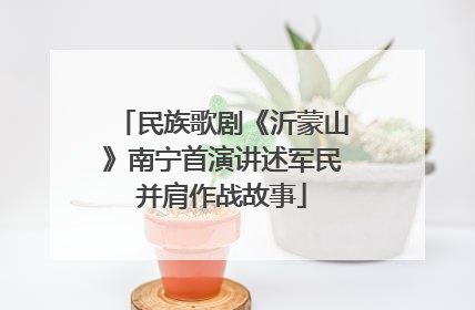 民族歌剧《沂蒙山》南宁首演讲述军民并肩作战故事